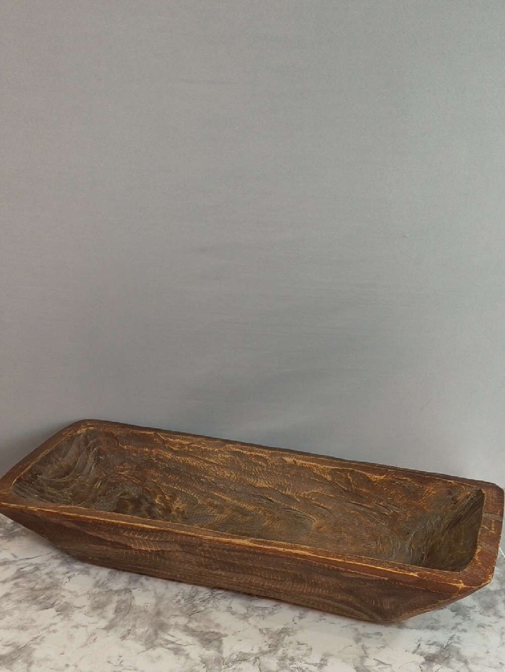 Large Rustic Brown Wooden  Bowl - Home  Decor